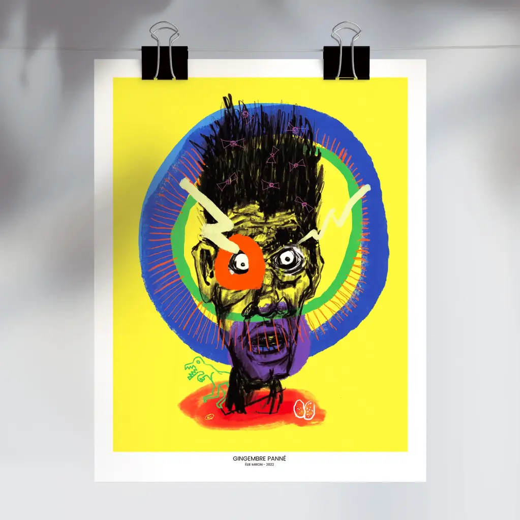 Gingembre pané par Élie Miron (5" x 7", Avec signature de l'artiste)