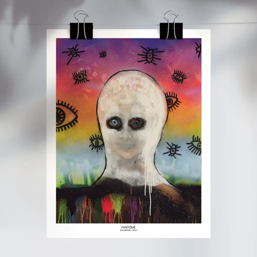 Fantôme - Reproduction Fine Art par Élie Miron (5" x 7", Avec signature de l'artiste)