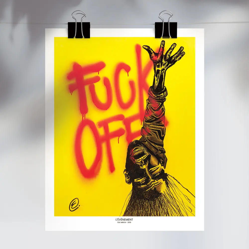 L'Événement - Reproduction Fine Art par Élie Miron (5" x 7", Avec signature de l'artiste)