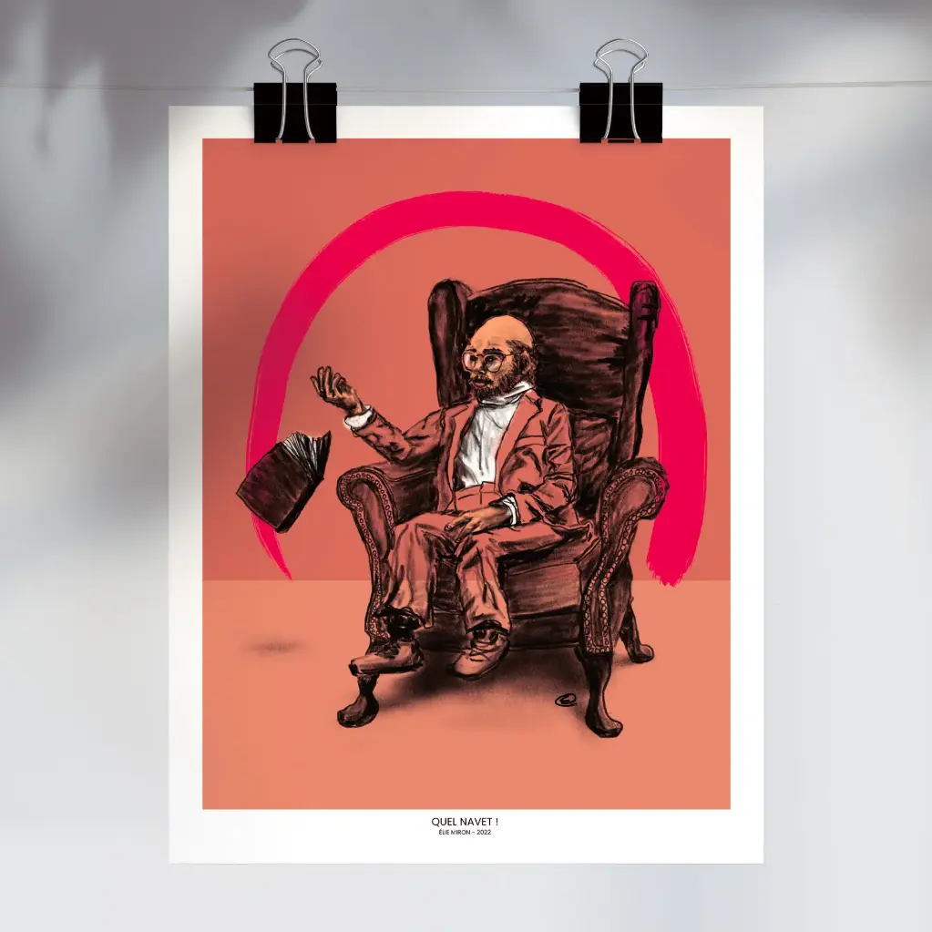 Quel navet ! par Élie Miron (5" x 7", Avec signature de l'artiste)
